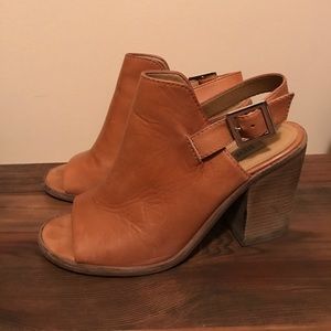 Steve Madden Tallen Cognac Peep-Toe Bootie